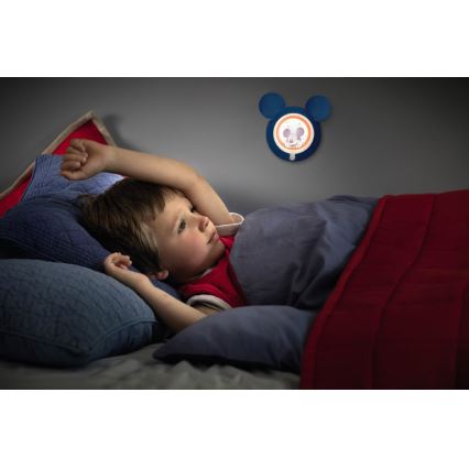 Philips 71766/30/16 - Veilleuse LED avec détecteur MICKEY 1xLED/0,06W/2xAAA