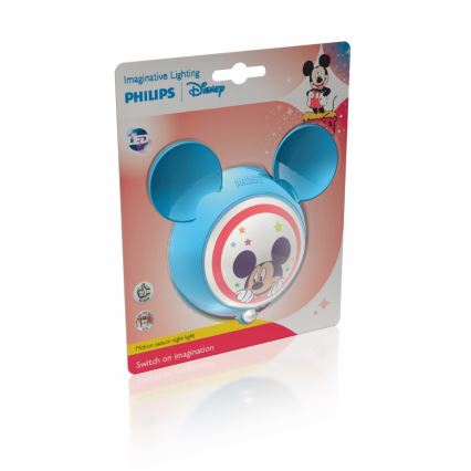 Philips 71766/30/16 - Veilleuse LED avec détecteur MICKEY 1xLED/0,06W/2xAAA