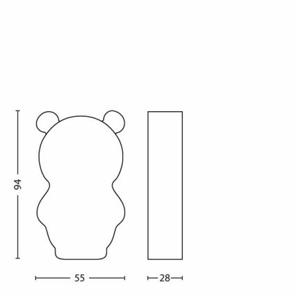 Philips 71767/34/16 - Lampe de poche LED enfant DISNEY WINNIE THE POOH 1xLED/0,3W/2xAAA