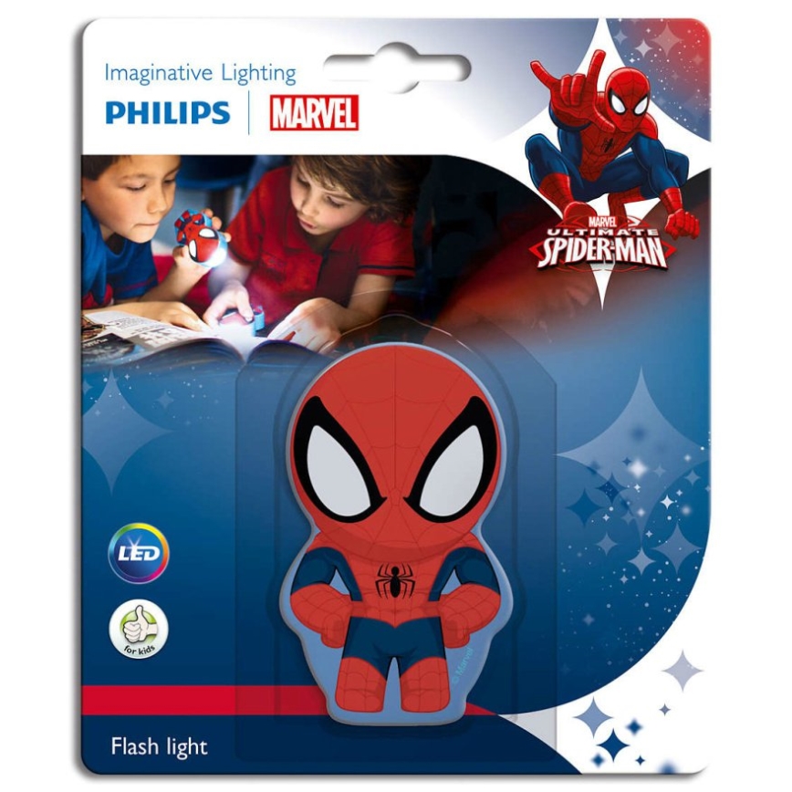 Philips 71767/40/16 - Lampe de poche LED enfant DISNEY SPIDER-MAN 1xLED/0,3W/2xAAA