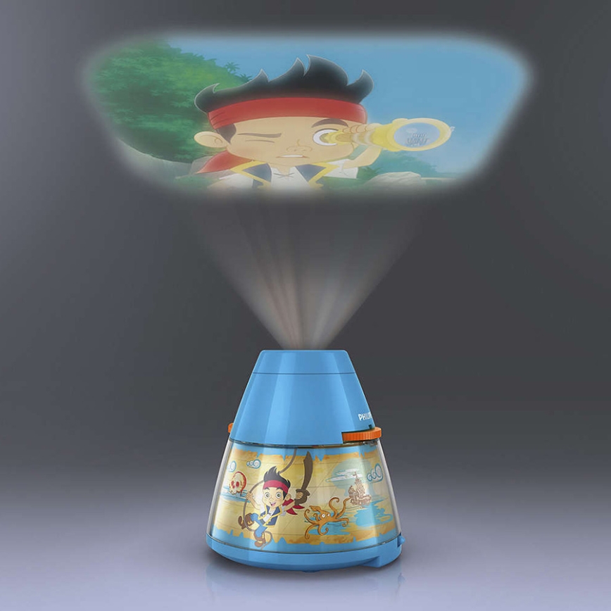Philips 71769/05/16 - Lampe de table enfant avec projecteur DISNEY JAKE PIRATE