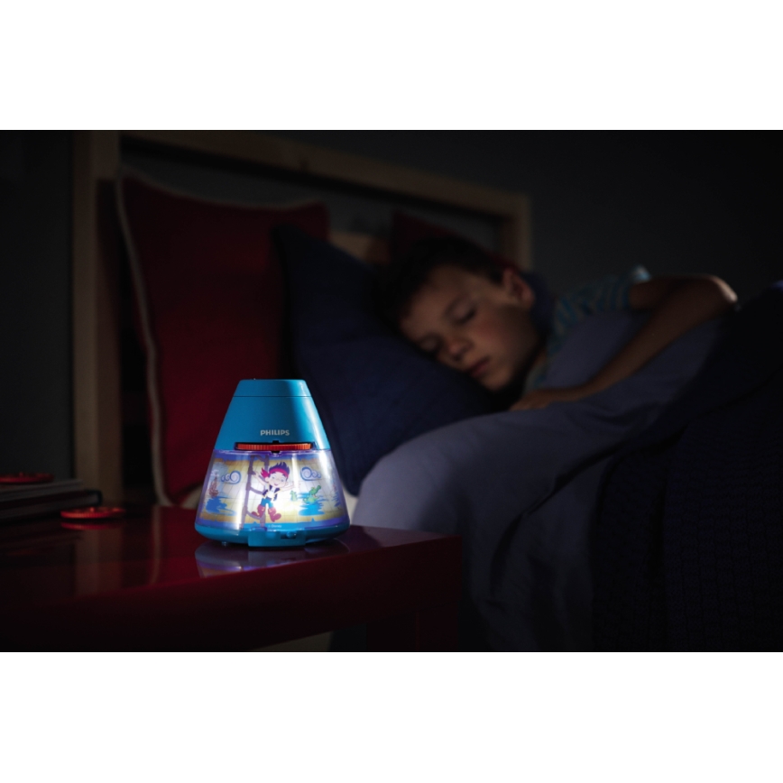 Philips 71769/05/16 - Lampe de table enfant avec projecteur DISNEY JAKE PIRATE