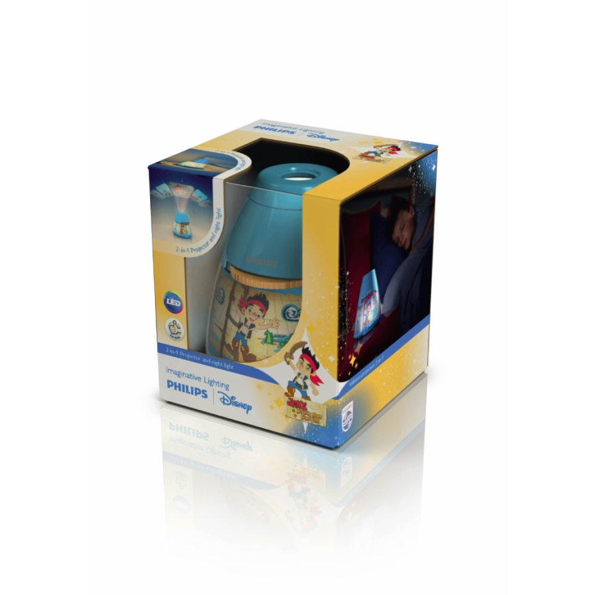 Philips 71769/05/16 - Lampe de table enfant avec projecteur DISNEY JAKE PIRATE