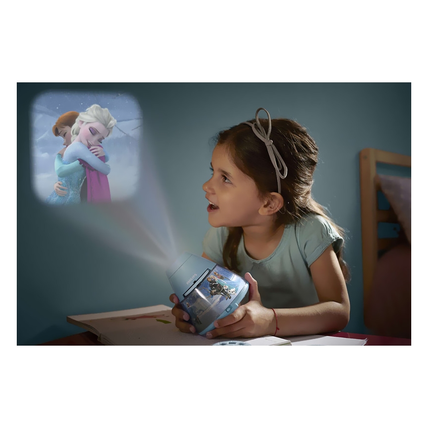 Philips 71769/08/16 - LED Projecteur enfant FROZEN 1xLED/0,1W + 3xLED/0,3W/3xAA