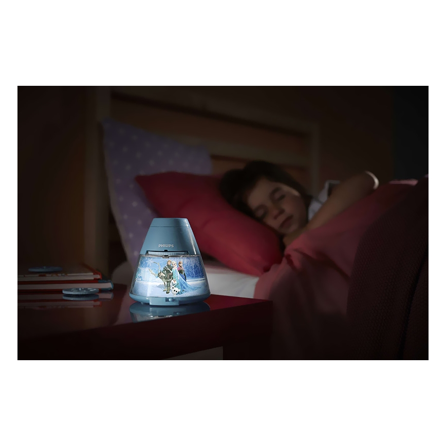 Philips 71769/08/16 - LED Projecteur enfant FROZEN 1xLED/0,1W + 3xLED/0,3W/3xAA