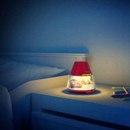 Philips 71769/32/16 - Lampe LED enfant a projektor DISNEY CARS