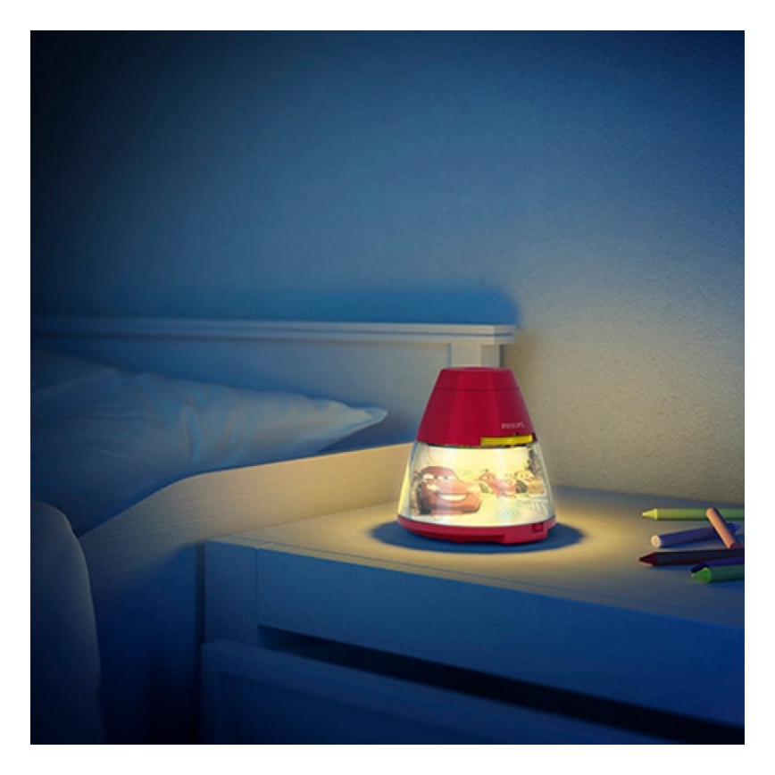 Philips 71769/32/16 - Lampe LED enfant a projektor DISNEY CARS