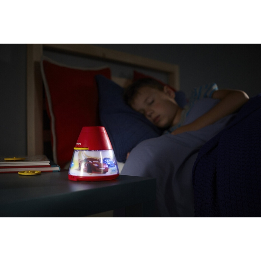 Philips 71769/32/16 - Lampe LED enfant a projektor DISNEY CARS
