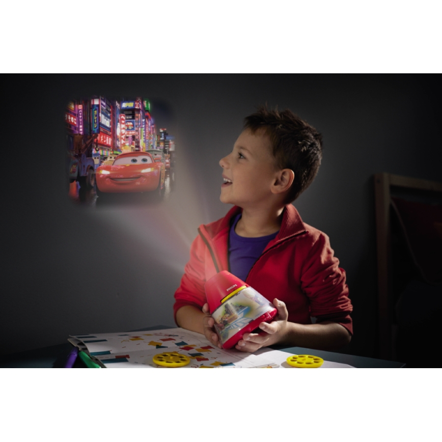 Philips 71769/32/16 - Lampe LED enfant a projektor DISNEY CARS