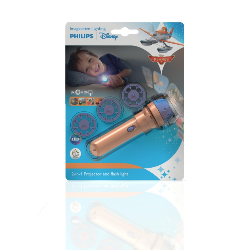 Philips 71788/53/16 - Lampe torche LED enfant et projecteur DISNEY PLANES 1xLED/3xLR44