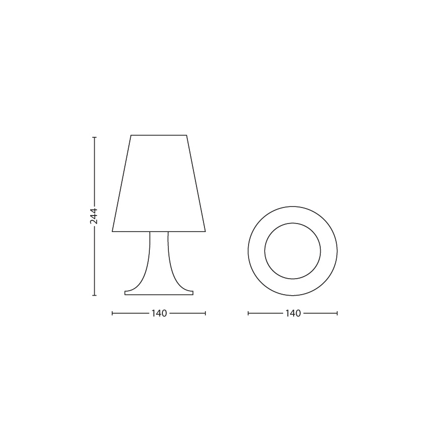 Philips 71795/28/16 - Lampe de table enfant DISNEY PRINCESS LED/2,3W/230V