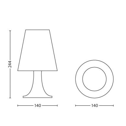 Philips 71795/35/16 - Lampe de table enfant DISNEY REINE DES NEIGES LED/2,3W/230V