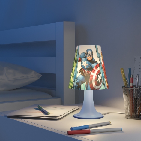 Lampe De Nuit Table Chevet Marvel Avengers Lumière À LED Enfants 3613