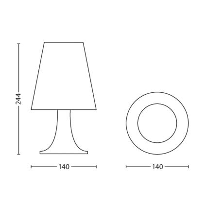 Philips - Lampe de table enfant LED/2,3W/230V