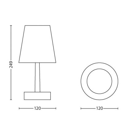 Philips 71796/08/16 - Lampe de table enfant DISNEY FROZEN LED/0,6W/3xAA