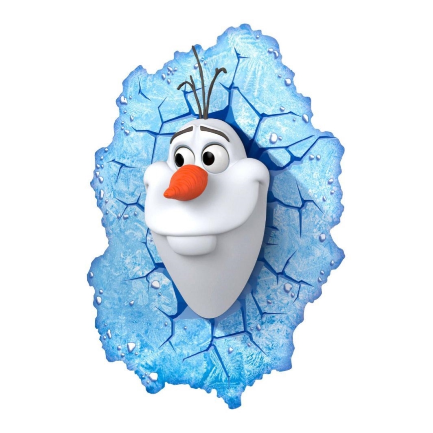 Philips 71801/08/16 - Applique murale enfant 3D DISNEY REINE DES NEIGES OLAF LED/3xAA