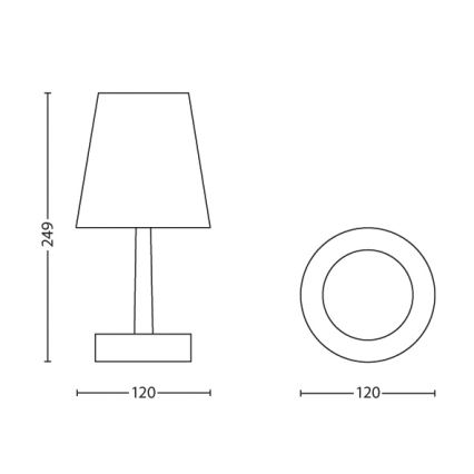 Philips 71888/30/16 - Lampe de table enfant STAR WARS SPACESHIPS 1xLED/0,57W/3xAA