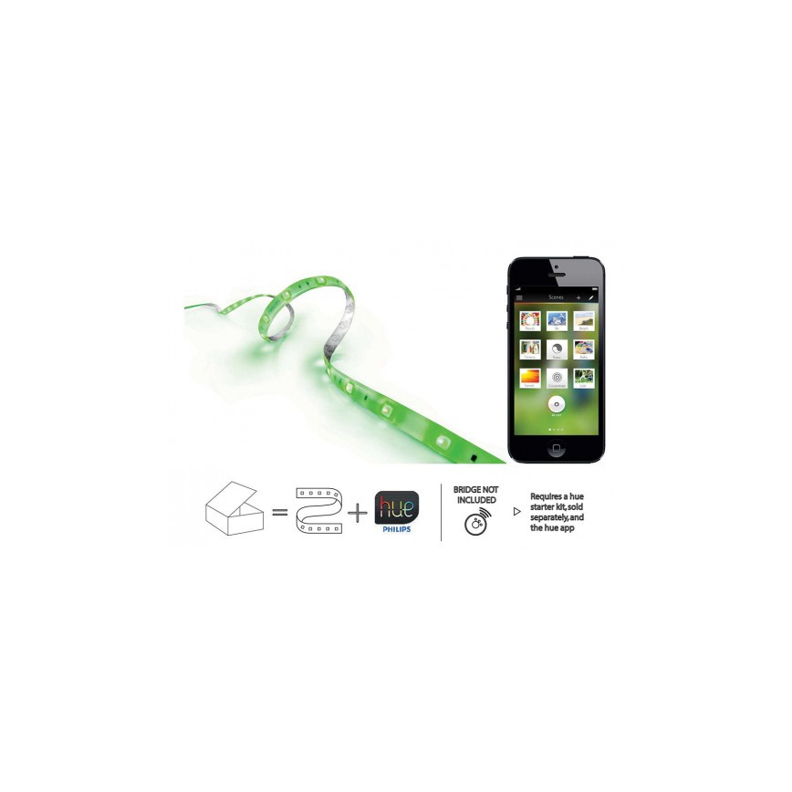 Philips - Ruban LED RVB à intensité variable Hue LIGHTSTRIP 2m