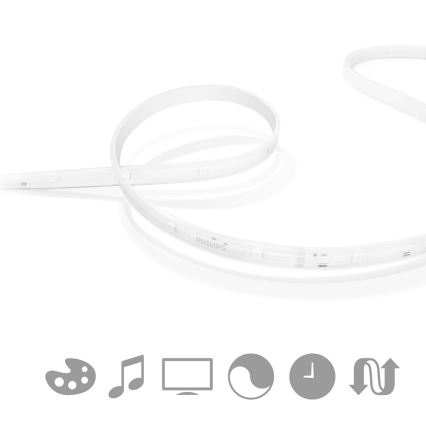 Philips - Ruban LED RGB à intensité variable Hue LIGHTSTRIP extension 1m