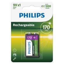 Philips 9VB1A17/10 - Pile rechargeable MULTILIFE NiMH/9V/170 mAh
