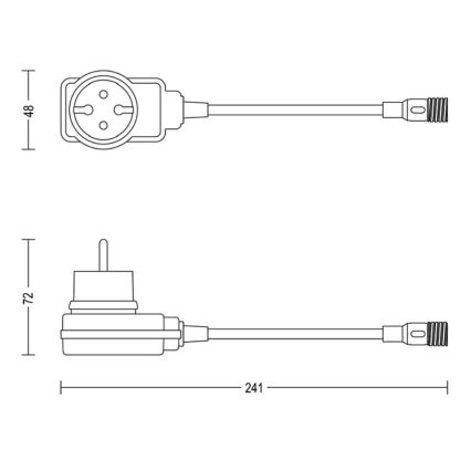 Philips - Adaptateur secteur extérieur GARDENLINK 12W/24/230V IP44