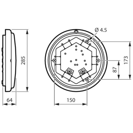 Philips - Applique murale de salle de bain LEDINAIRE LED/11W/230V 3000K IP65