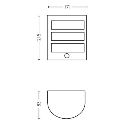 Philips - Applique murale d'extérieur avec détecteur LED/6W/230V 4000K IP44