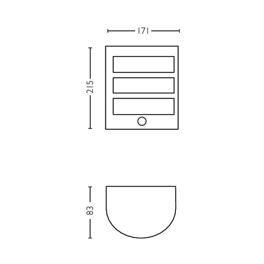Philips - Applique murale d'extérieur avec détecteur LED/6W/230V 4000K IP44