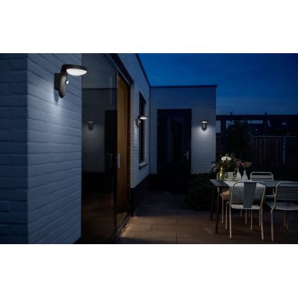 Philips - Applique murale d'extérieur avec détecteur LED/9W/230V 4000K IP44