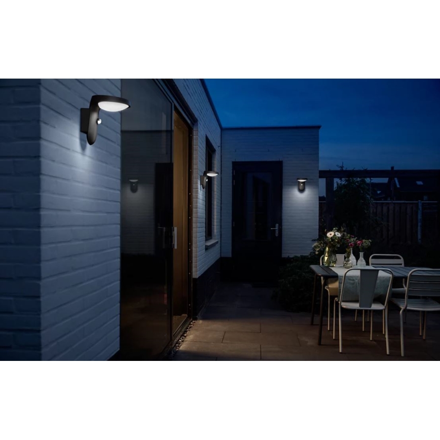 Philips - Applique murale d'extérieur avec détecteur LED/9W/230V 4000K IP44