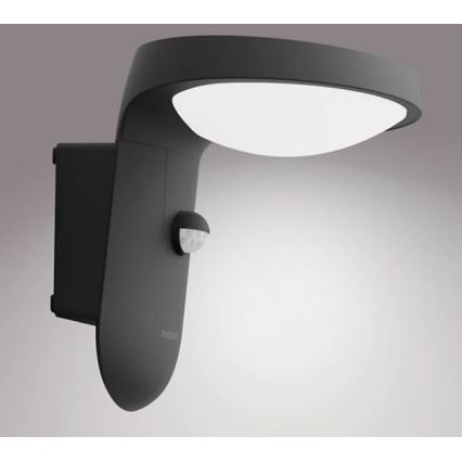 Philips - Applique murale d'extérieur avec détecteur LED/9W/230V 4000K IP44