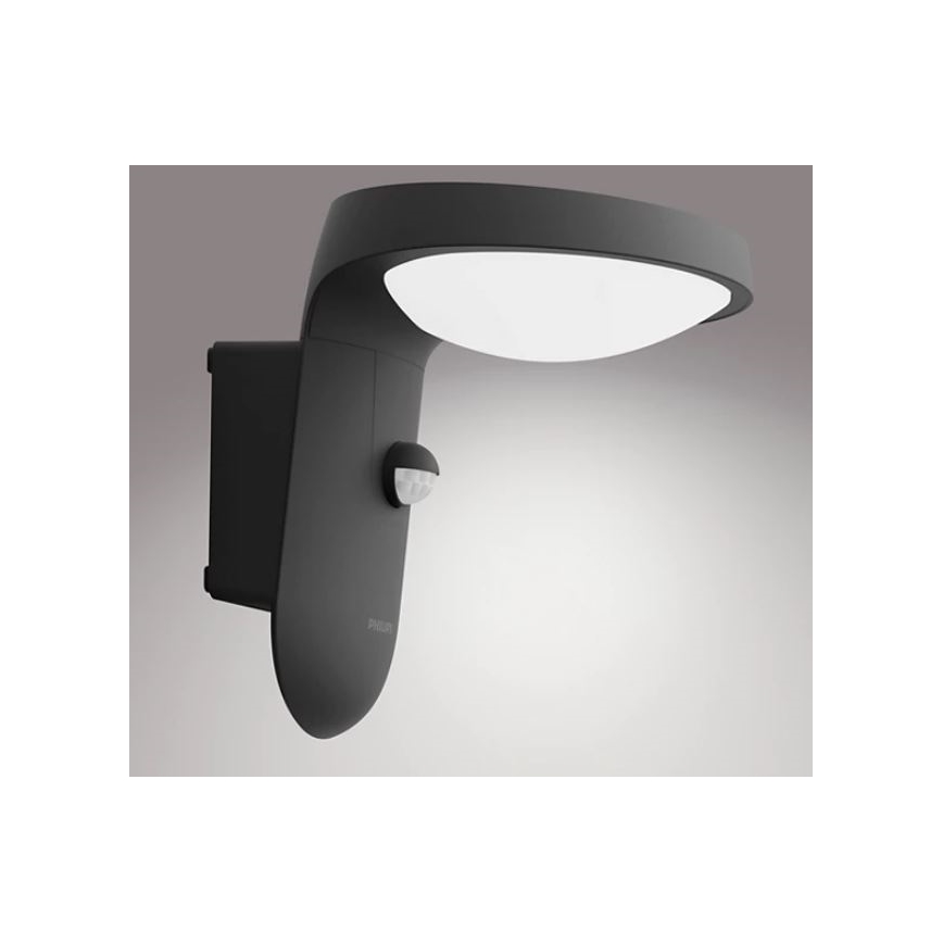Philips - Applique murale d'extérieur avec détecteur LED/9W/230V 4000K IP44