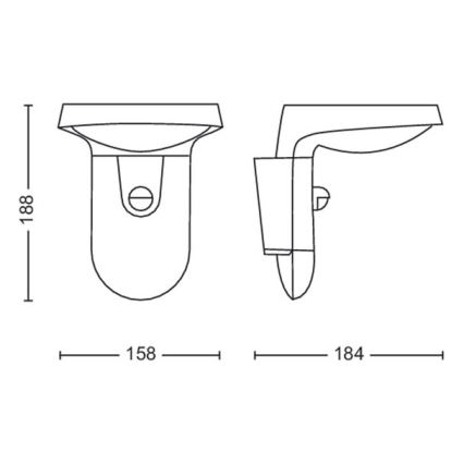 Philips - Applique murale d'extérieur avec détecteur LED/9W/230V 4000K IP44