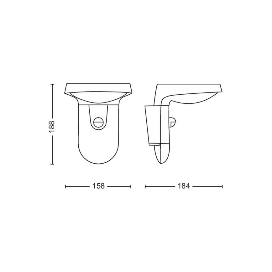 Philips - Applique murale d'extérieur avec détecteur LED/9W/230V 4000K IP44