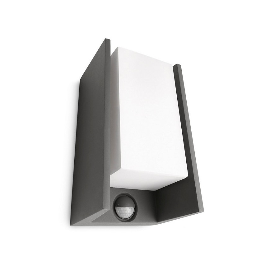 Philips - Applique murale d'extérieur avec un détecteur BRIDGE 1xE27/15W/230V IP44