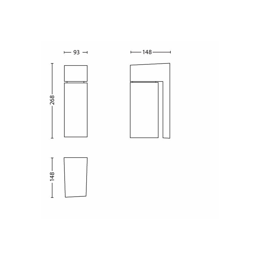 Philips - Applique murale d'extérieur 1xE27/23W/230V IP44 anthracite
