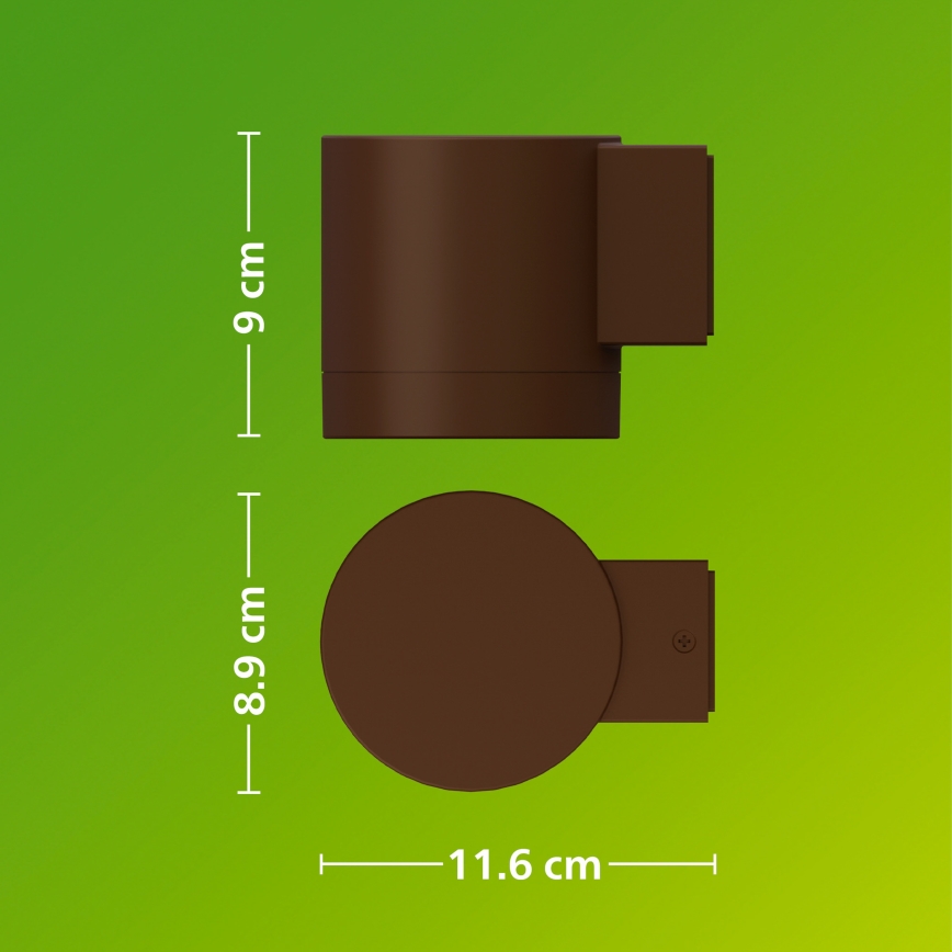 Philips - Applique murale d'extérieur FYLX 1xGU10/5W/230V marron IP44