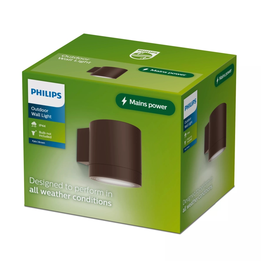 Philips - Applique murale d'extérieur FYLX 1xGU10/5W/230V marron IP44