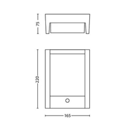 Philips - Applique murale extérieure avec détecteur ARBOUR LED/3,8W/230V IP44