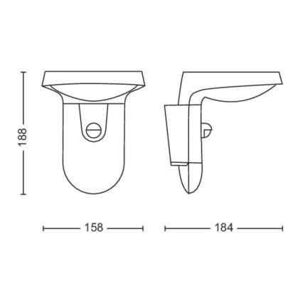 Philips - Applique murale extérieure avec détecteur LED/9W/230V 2700K IP44