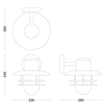 Philips - Applique murale extérieure INYMA 1xE27/25W/230V IP44