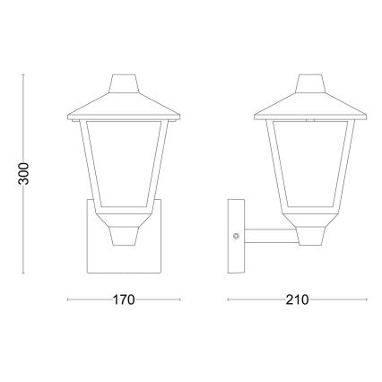 Philips - Applique murale extérieure KINNO 1xE27/25W/230V IP44