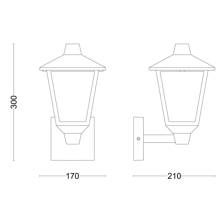 Philips - Applique murale extérieure KINNO 1xE27/25W/230V IP44