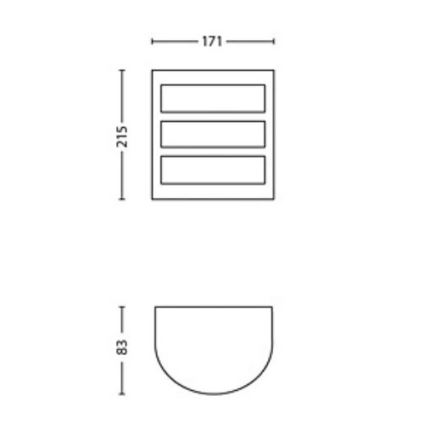 Philips - Applique murale extérieure PYTHON LED/3,8W/230V IP44