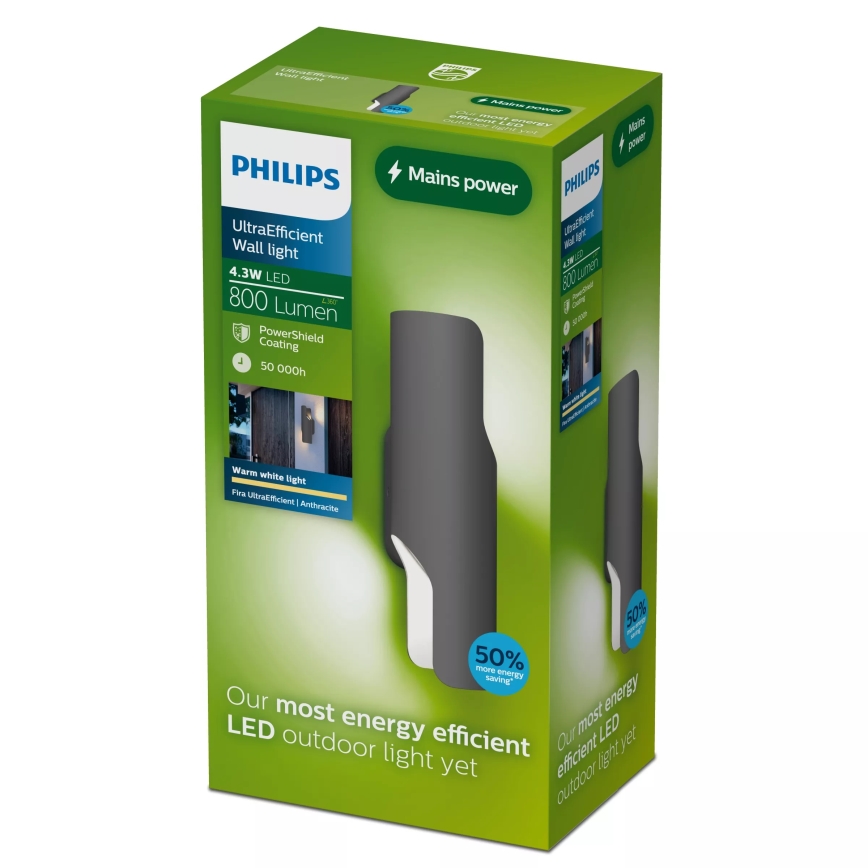 Philips - Applique murale LED d'extérieur FIRA LED/4,3W/230V 2700K IP44