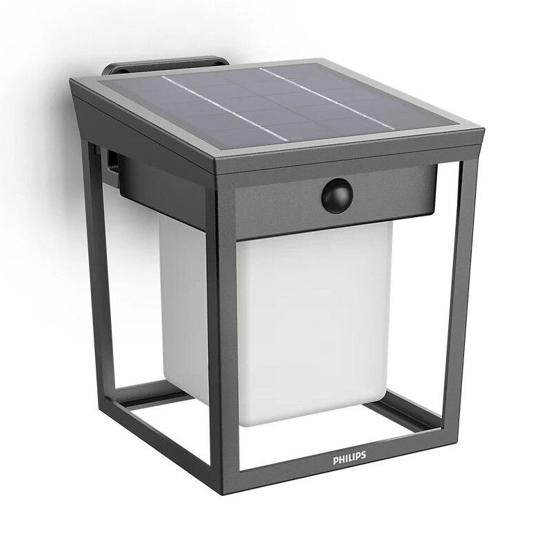 Philips - Applique murale solaire avec détecteur BLAISE LED/1,5W/3,7V 2600 mAh 3000K IP44