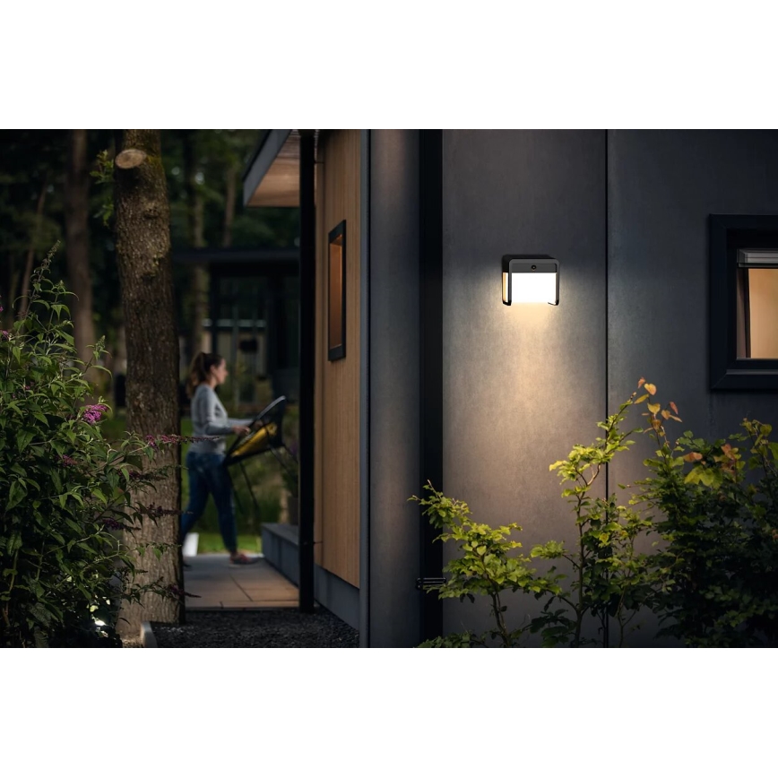 Philips - Applique murale solaire avec détecteur EZRA LED/1,8W/3,7V 2600 mAh 3000K IP44