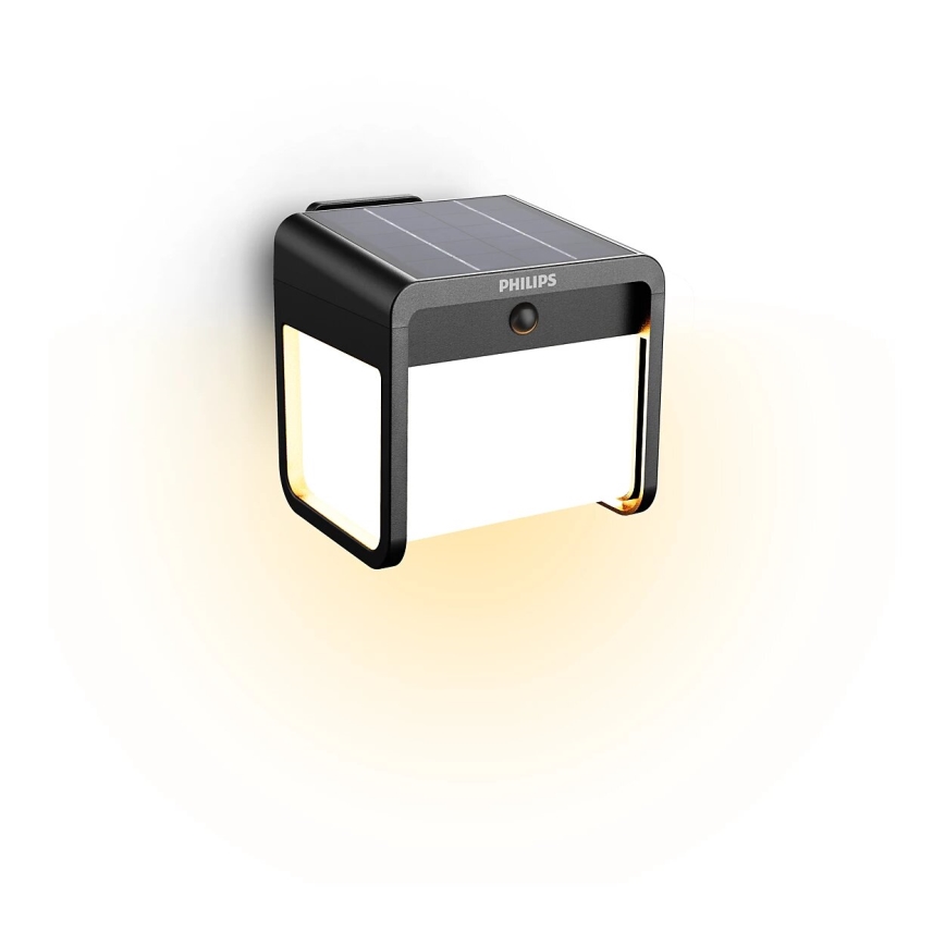 Philips - Applique murale solaire avec détecteur EZRA LED/1,8W/3,7V 2600 mAh 3000K IP44