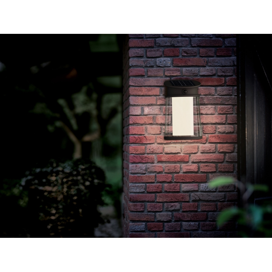 Philips - Applique murale solaire avec détecteur JUDA LED/3,2W/3,7V 2600 mAh 4000K IP44