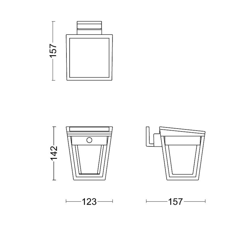Philips - Applique murale solaire avec détecteur NISSA LED/1,8W/3,7V 2600 mAh 3000K IP44